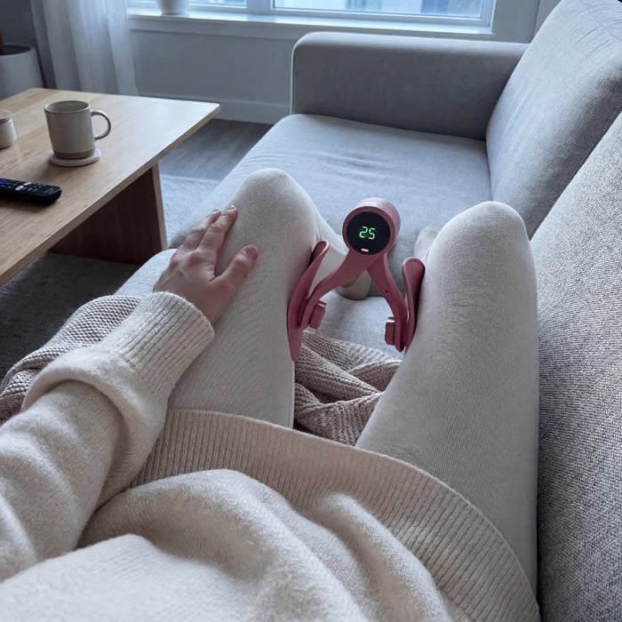 Customer using the Inner Thigh Sculptor Pro on her couch